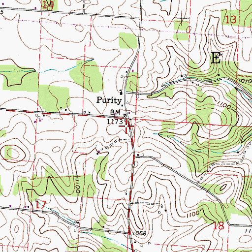 Topographic Map of Purity, OH