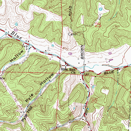 Topographic Map of Pyle Hollow, OH