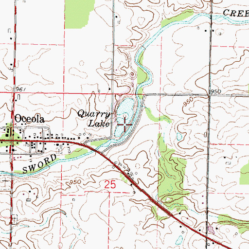 Topographic Map of Quarry Lake, OH