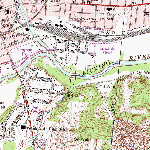 Topographic Map of Quarry Run, OH