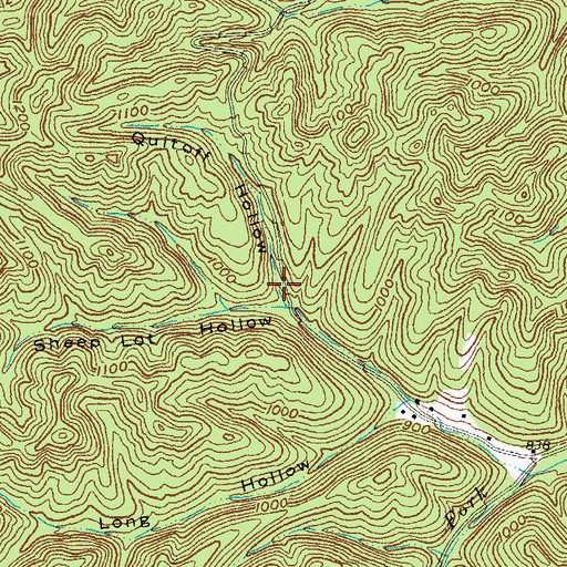 Topographic Map of Quitoff Hollow, OH