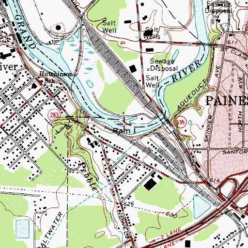 Topographic Map of Ram Island, OH