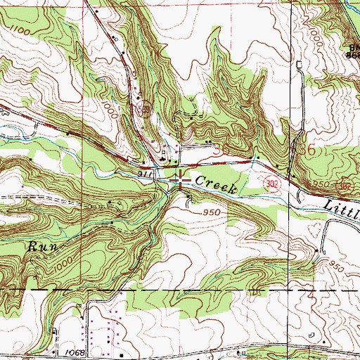 Topographic Map of Rathburn Run, OH