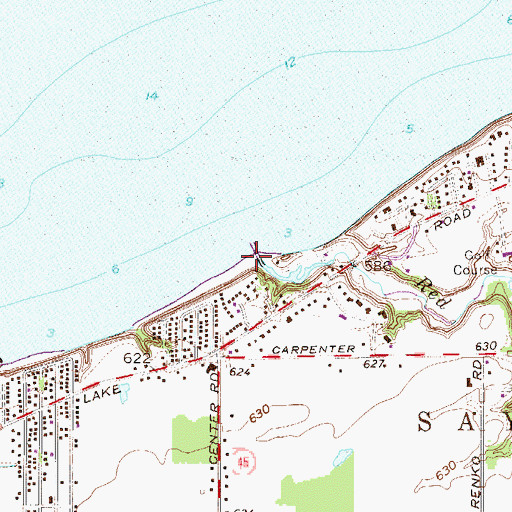 Topographic Map of Red Brook, OH