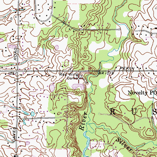 Topographic Map of Red Wing Camp, OH