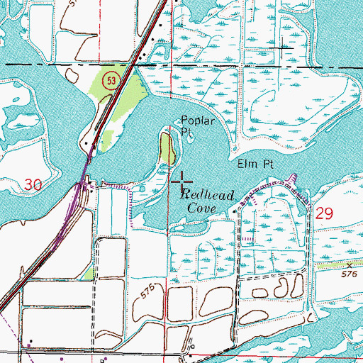 Topographic Map of Redhead Cove, OH