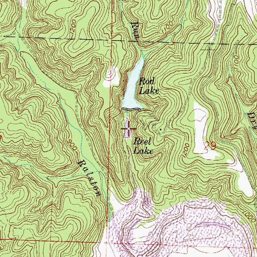Topographic Map of Reel Lake, OH