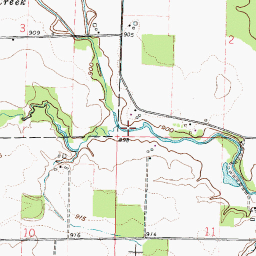 Topographic Map of Reevhorn Run, OH