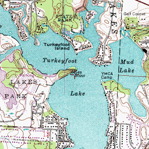 Topographic Map of Rex Lake, OH
