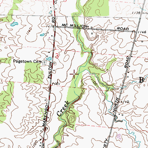 Topographic Map of Reynolds Run, OH