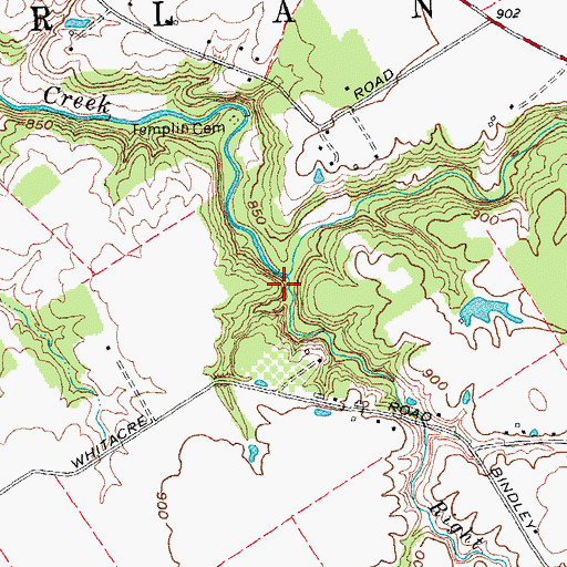 Topographic Map of Right Fork Second Creek, OH