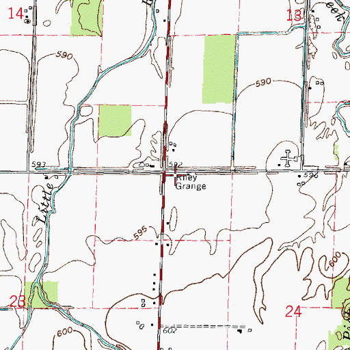 Topographic Map of Riley Grange, OH