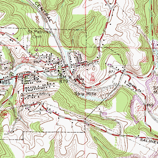 Topographic Map of Riley Run, OH