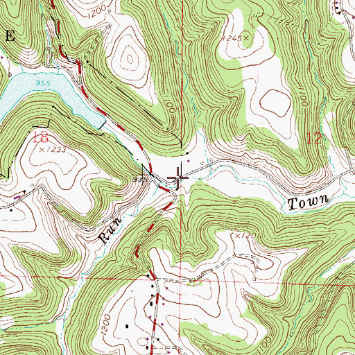 Topographic Map of Rippy Run, OH