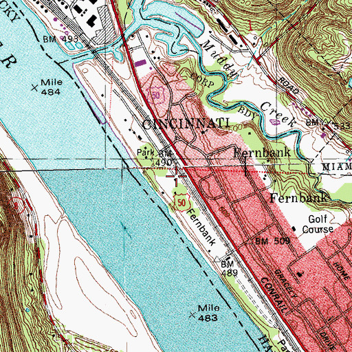 Topographic Map of River Park, OH
