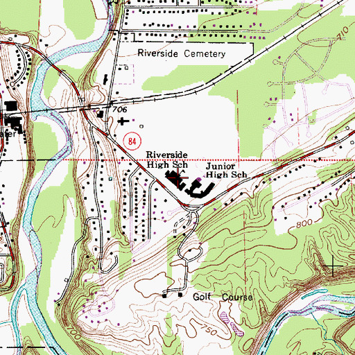 Topographic Map of Riverside Campus, OH