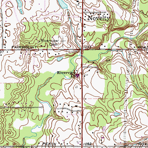 Topographic Map of Riverview Church, OH