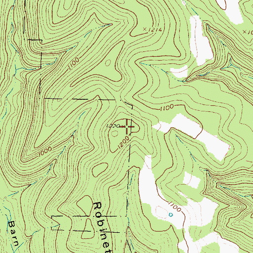 Topographic Map of Robinett Ridge, OH