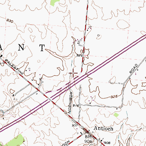 Topographic Map of Robinson Ditch, OH