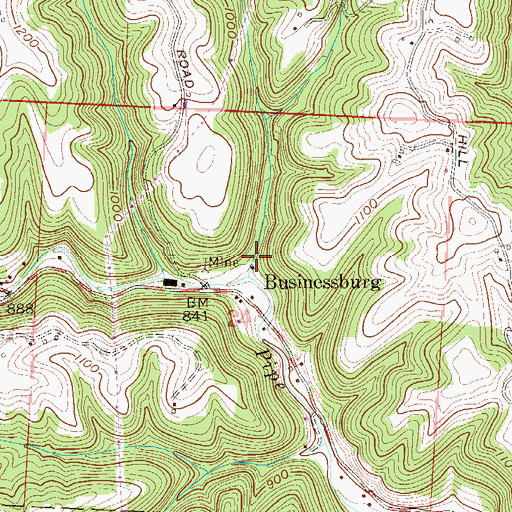 Topographic Map of Rock Hollow, OH