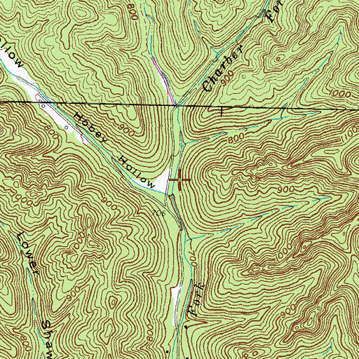 Topographic Map of Rock Lick Hollow, OH