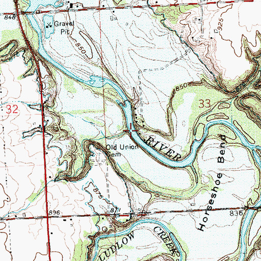 Topographic Map of Rocky Run, OH