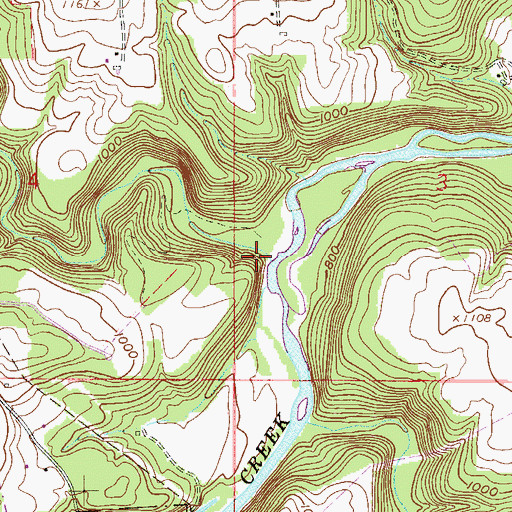 Topographic Map of Rough Run, OH