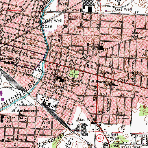 Topographic Map of Rowland Cemetery, OH