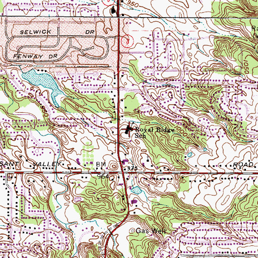 Topographic Map of Royal Ridge School, OH
