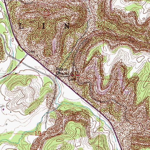 Topographic Map of Royer Chapel, OH