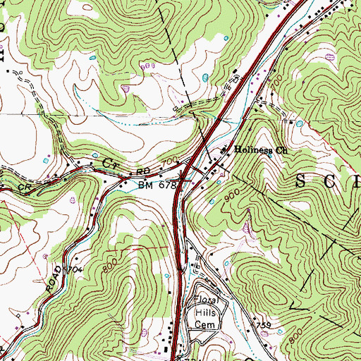 Topographic Map of Rozelle Creek, OH
