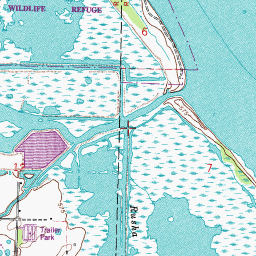 Topographic Map of Rusha Creek, OH