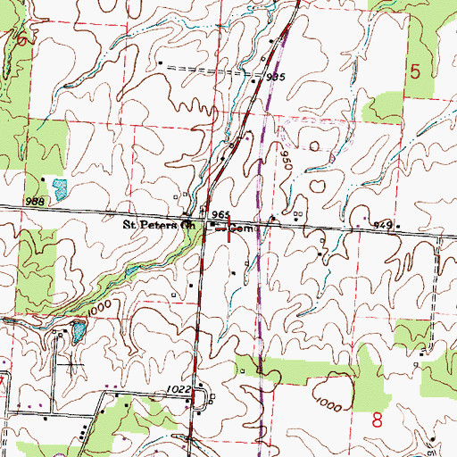 Topographic Map of Saint Peters United Church of Christ, OH