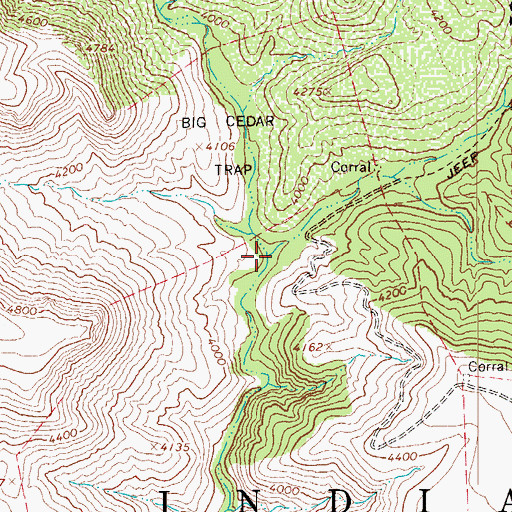 Topographic Map of Rocky Creek, AZ