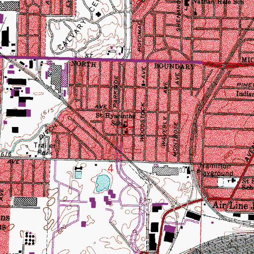 Topographic Map of Imani Learning Academy, OH