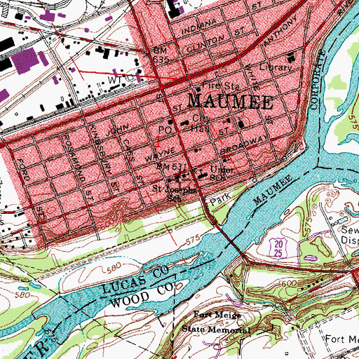 Topographic Map of Saint Joseph Catholic School, OH