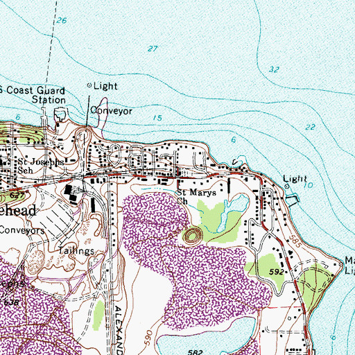 Topographic Map of Saint Mary Byzantine Catholic Church, OH