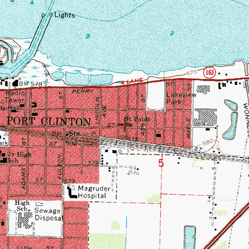 Topographic Map of Saint Pauls Church, OH