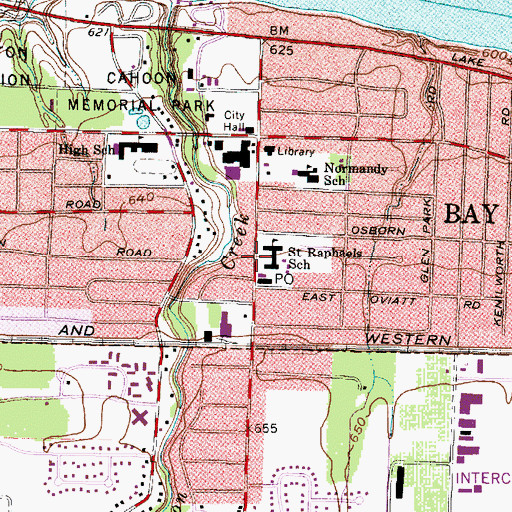 Topographic Map of Saint Raphaels School, OH