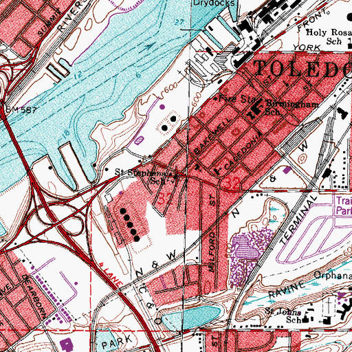 Topographic Map of Eagle Academy, OH