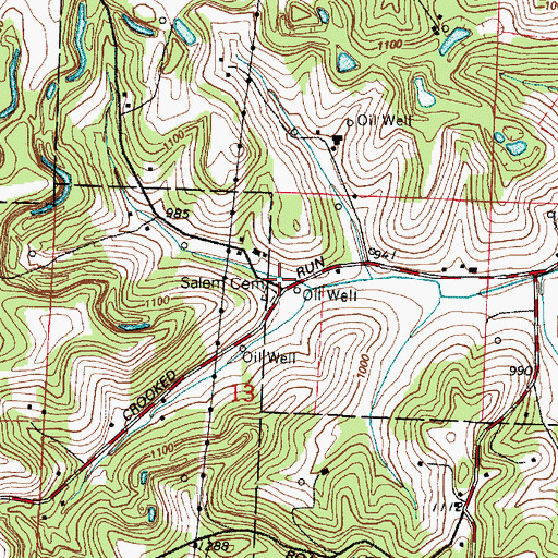 Topographic Map of Salem Church, OH