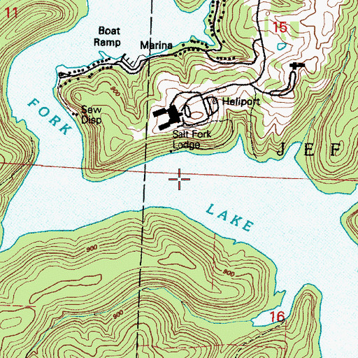 Topographic Map of Salt Fork Lake, OH