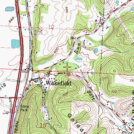 Topographic Map of Salt Creek, OH