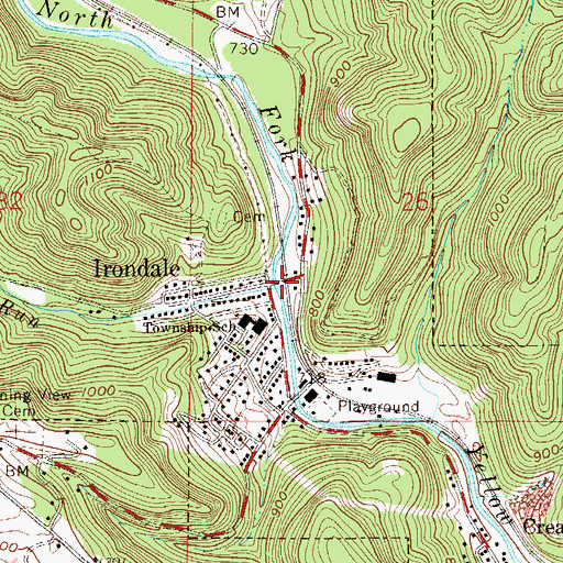 Topographic Map of Salt Run, OH