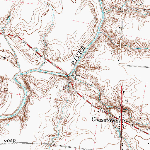 Topographic Map of Saltlick Creek, OH