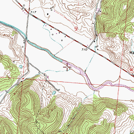 Topographic Map of Sams Creek, OH