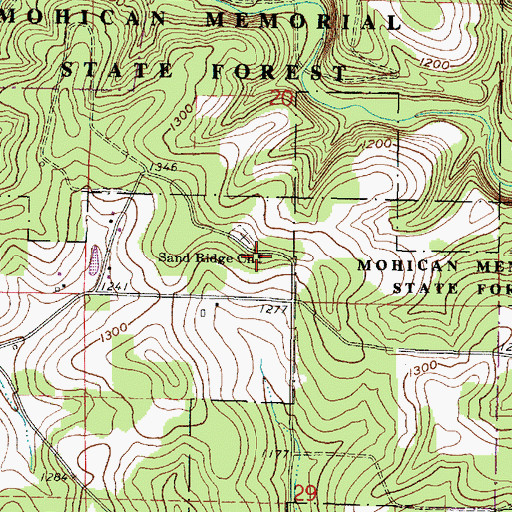 Topographic Map of Sand Ridge Church, OH