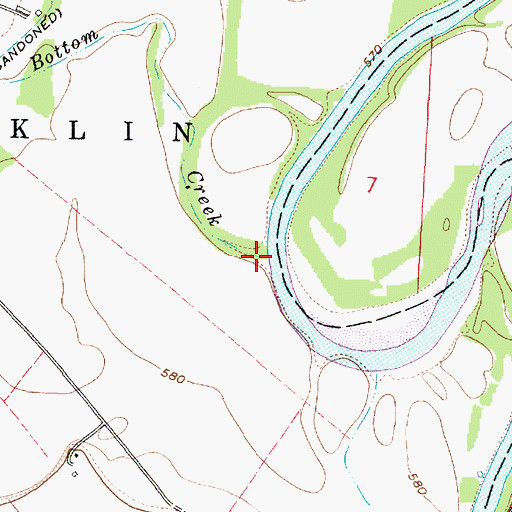 Topographic Map of Sandy Bottom Creek, OH