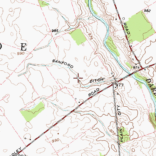 Topographic Map of Sanford Ditch, OH
