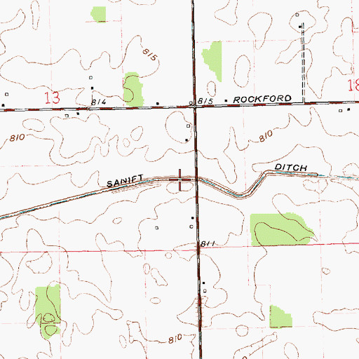 Topographic Map of Sanift Ditch, OH
